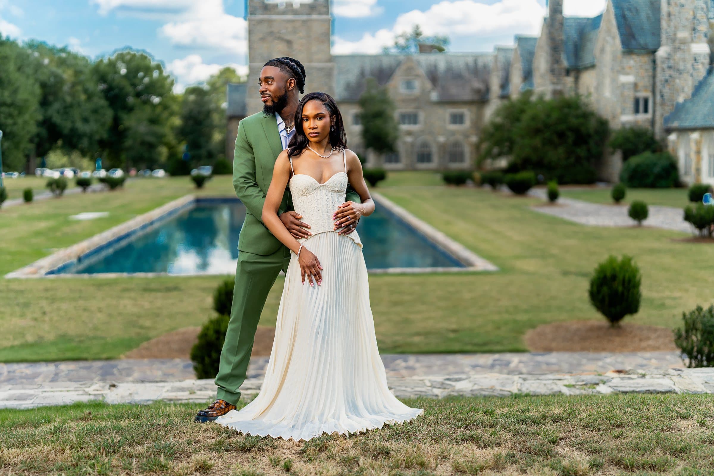 The couple on the Berry College grounds